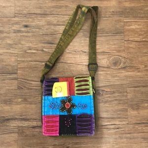 Karma circle U.S.A. boho hippie crossbody bag